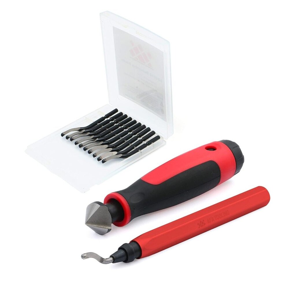 AFA Tooling Deburring Tool Kit 10 High Speed Blades Countersink Hand Reamer New